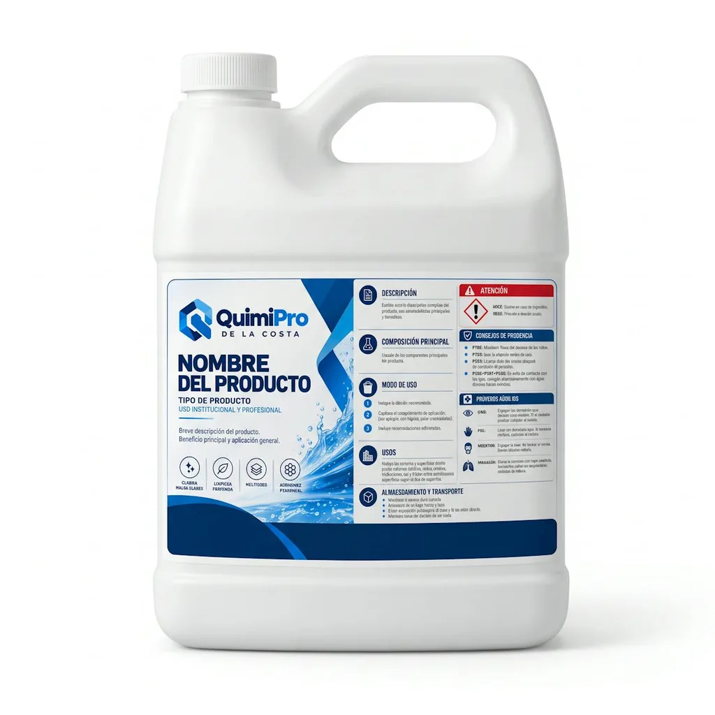 Envase de muestra QuimiPro (galón) para Ácido Nítrico