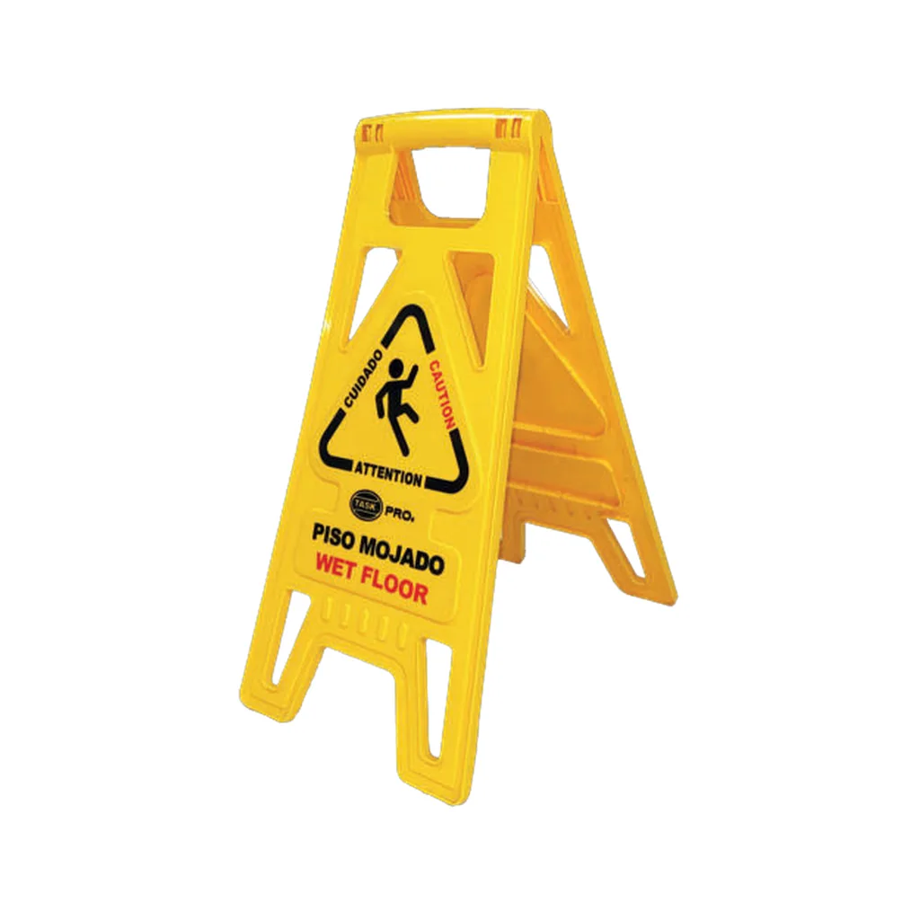 Señal de prevención piso mojado, fabricante Task Pro