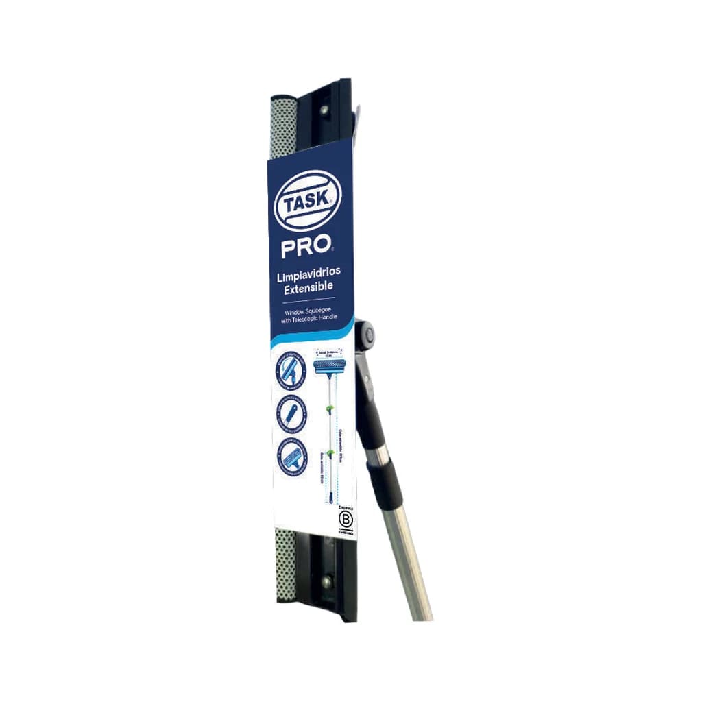 Limpiavidrios con cabo de aluminio extensible, fabricante Task Pro