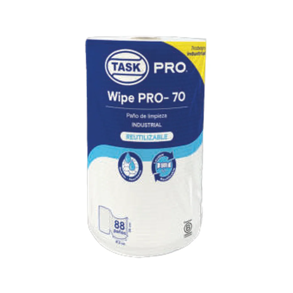 Paño de limpieza industrial reutilizable Wipe PRO, 70 gofrado x 88 paños